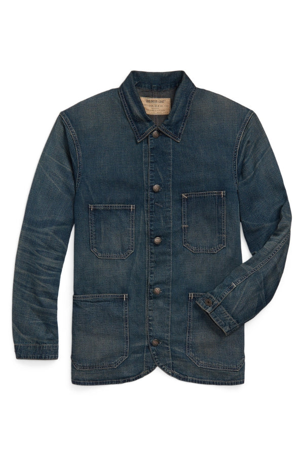 RRL Cotton-Linen Denim Engineer Jacket S / Torrington Wash