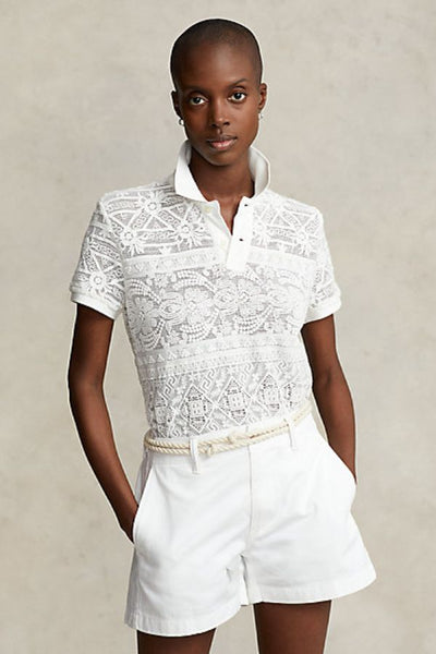 Ralph Lauren Geometric-Lace Polo Shirt – Meridian Boutique