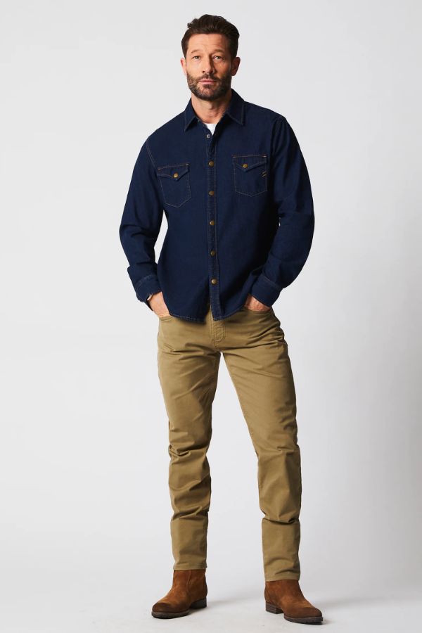 SHOALS DENIM SHIRT IN DOUBLE DYE – Billy Reid